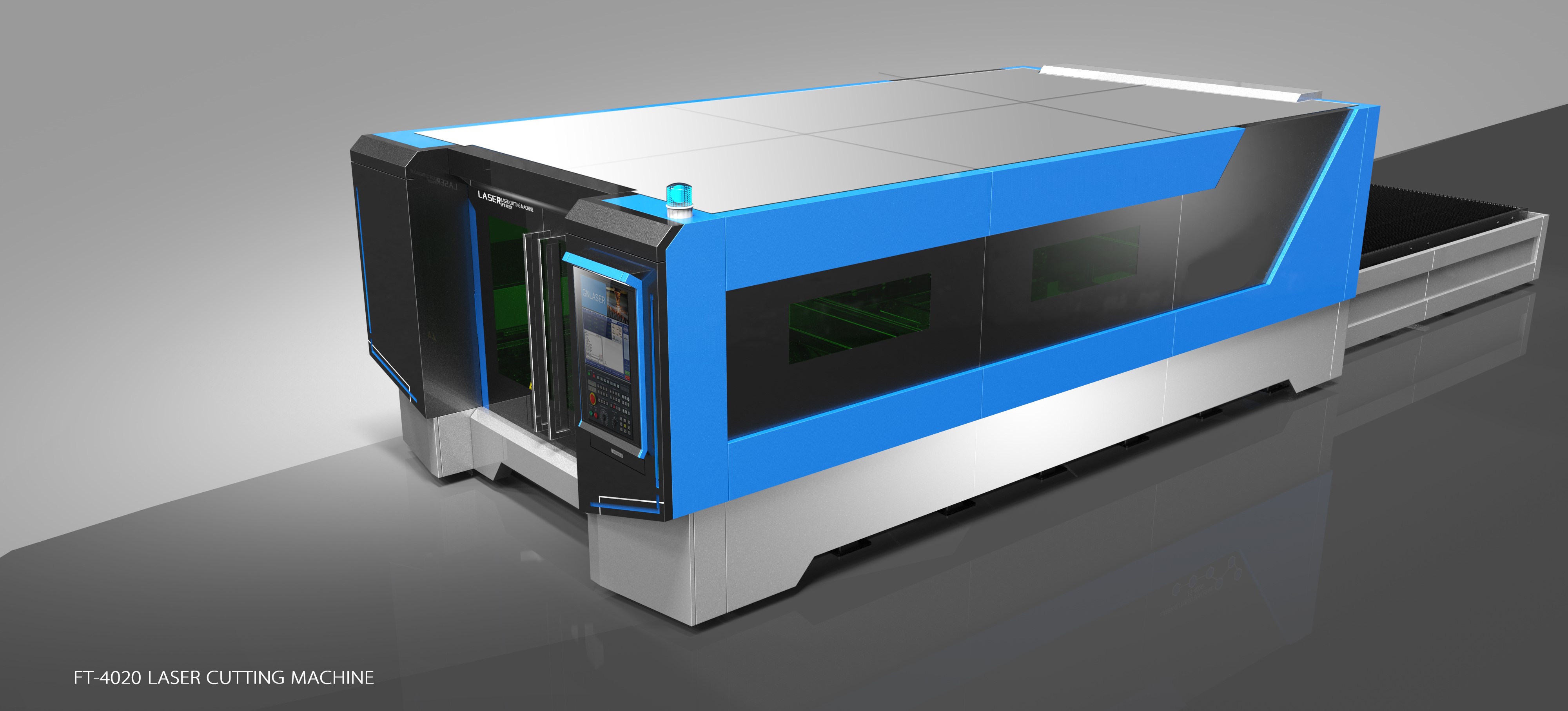 FT-E Series Metal Sheet Laser Cutting Machine（blue appearance）